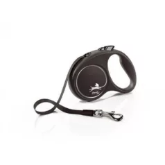 Flexi Black Design L szalag 5m 50kg-ig Ezüst