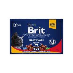 Brit Premium Cat Pouches Meat Plate 400 g (4×100 g)