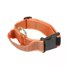   Julius K9 obojok s rukoväťou a vymeniteľným nápisom 40 mm / 38–53 oranžovo-sivý