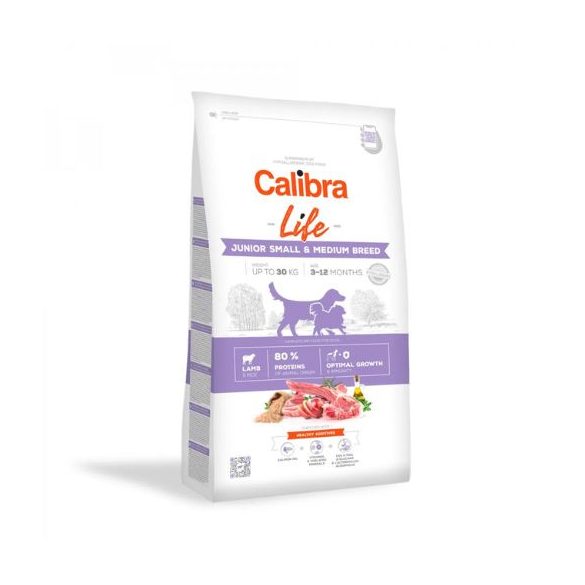 Calibra Dog Life Junior Small & Medium Breed Lamb krmivo pre psov 2,5 kg