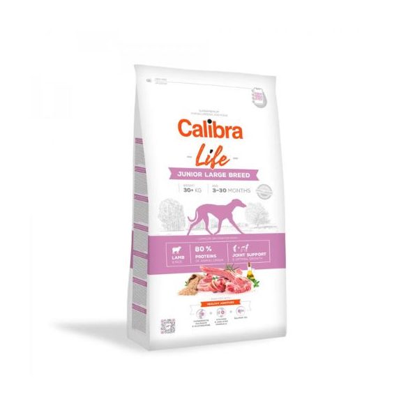 Calibra Dog Life Junior Large Breed Lamb krmivo pre psov 12 kg
