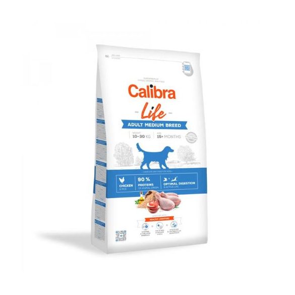Calibra Dog Life Adult Medium Breed Chicken krmivo pre psov 12 kg