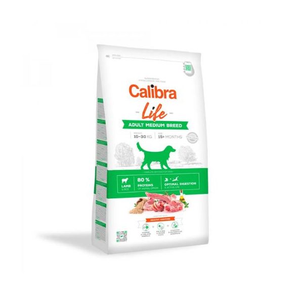 Calibra Dog Life Adult Medium Breed Lamb krmivo pre psov 12 kg