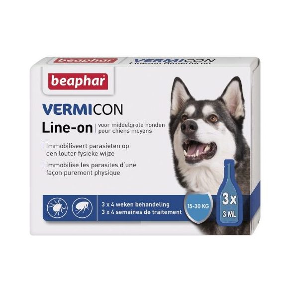 Beaphar Vermicon Line On Spot On pre psov (15–30 kg) 3x3 ml