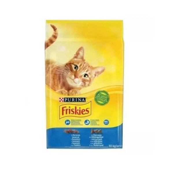 Friskies s lososom a pridanou zeleninou suché krmivo pre mačky 10kg