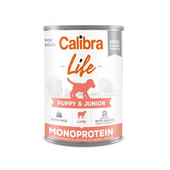 Calibra Dog Life Puppy & Junior Lamb & rice konzerva 400g