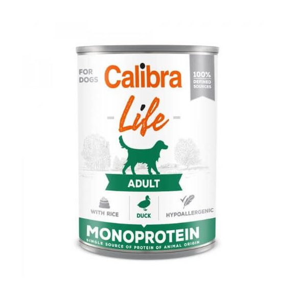 Calibra Dog Life Adult Duck with rice konzerva 400g