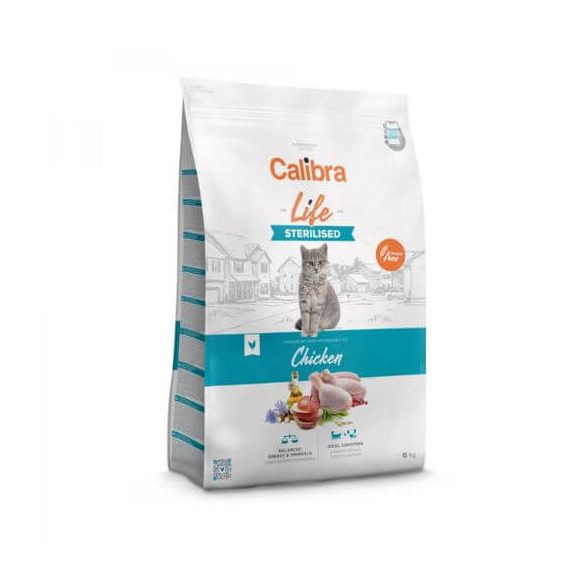 Calibra Cat Life Sterilised Chicken krmivo pre mačky 6 kg