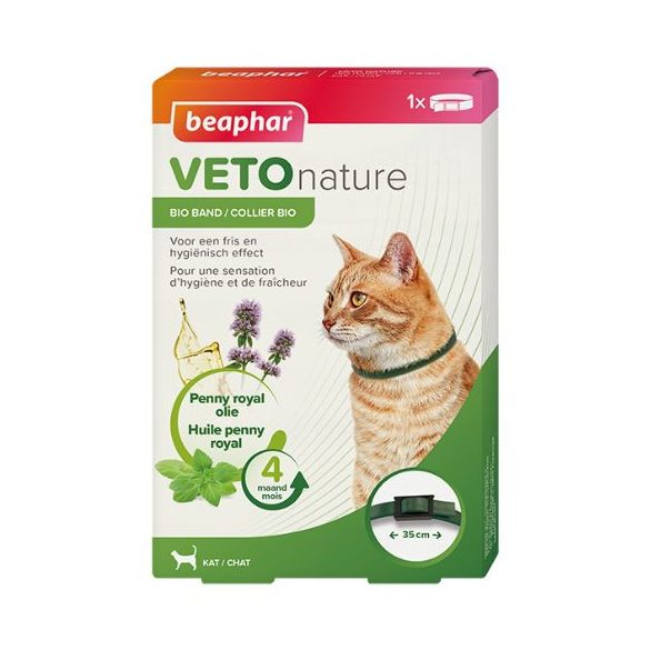 Beaphar Bio Obojok – Prírodný obojok s esenciálnymi olejmi pre mačky (35 cm)