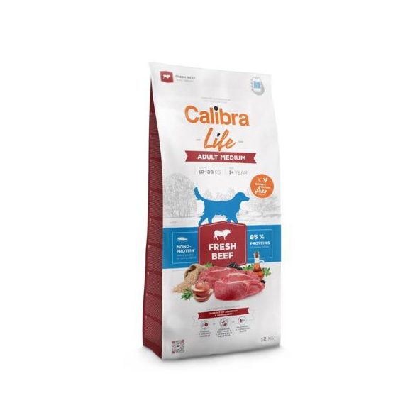 Calibra Dog Life Adult Medium Breed Fresh Beef krmivo pre psov 12 kg