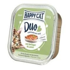 Happy Cat Duo Paštétové Kúsky Hydina-Jahňacie 100g