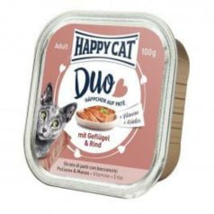 Happy Cat Duo Paštétové Kúsky Hydina-Hovädzie 100g