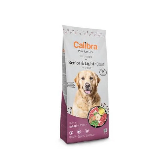 Calibra Dog Premium Line Senior & Light Beef krmivo pre psov 12 kg