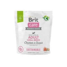  Brit Care Sustainable Adult Small Breed Chicken & Insect 1 kg krmivo pre psov