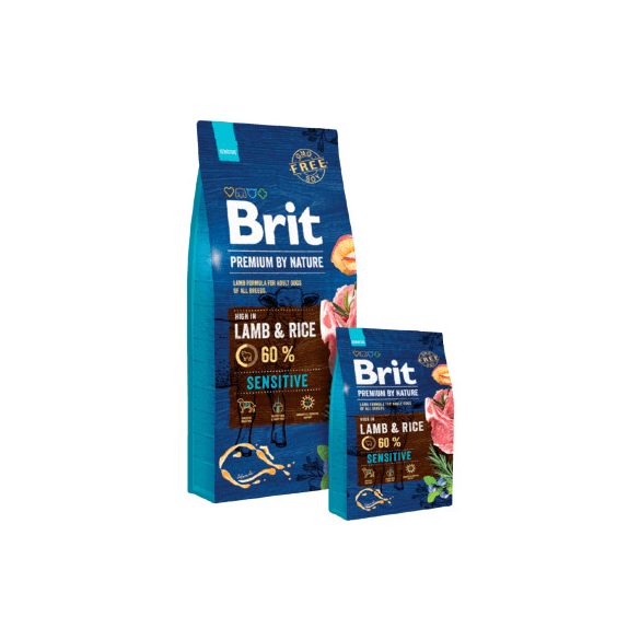 Brit Premium by Nature Sensitive Lamb Rice 15+3 kg