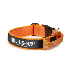   Julius K9 obojok s bezpečnostným zámkom, s rukoväťou a vymeniteľným nápisom 50mm/49-70 oranžová-sivá