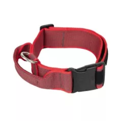   Julius K9 obojok s rukoväťou a vymeniteľným nápisom 50 mm / 49–70 červeno-sivý
