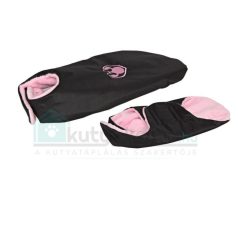   Zimná bunda na suchý zips ružovo-čierna L s nápisom Minnie