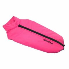 Zimná bunda na zips – ružová, strih pre jazvečíka