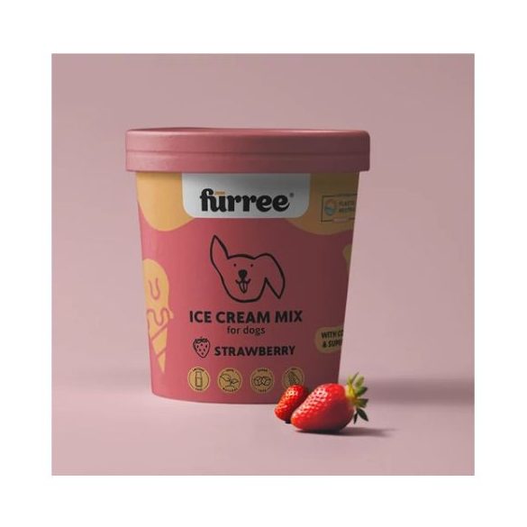 Fürree zmrzlinový prášok pre psov s kolagénom – JAHODA 60g