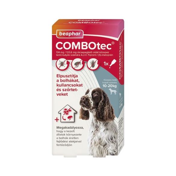 Beaphar Combotec Dog M 1x antiparazitárny spot-on proti blchám a kliešťom pre psov (10-20kg)