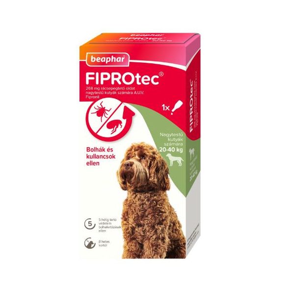 Beaphar Fiprotec Dog L 1x spot-on roztok proti blchám a kliešťom pre psov (20-40kg)
