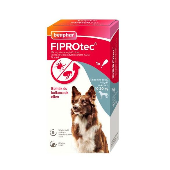 Beaphar Fiprotec Dog M 1x spot-on roztok proti blchám a kliešťom pre psy (10-20kg)