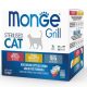 Monge Cat Grill Multibox Steril teľa–kohút–pstruh 12x85g