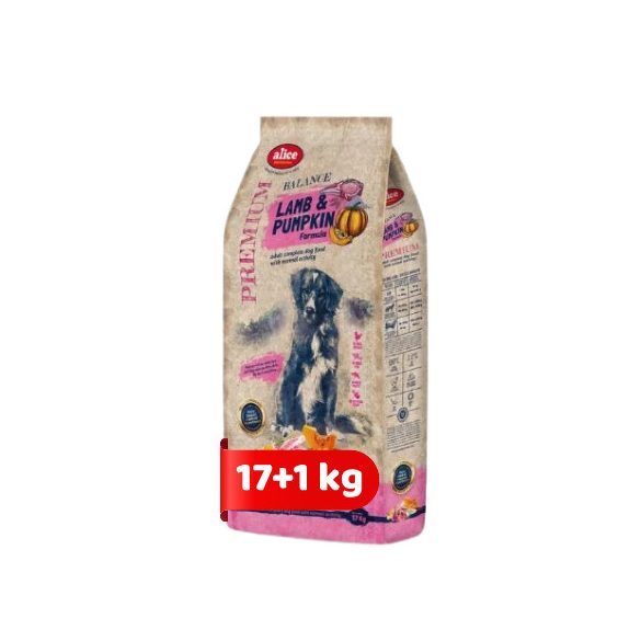 Alice Professional Adult Balance jahňacie a tekvica 17+1kg krmivo pre psov