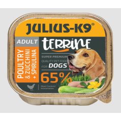   Julius-K9 Dog Terrine Adult Poultry & Zucchini, spirulina - mokré krmivo (drôb, cuketa) pre dospelých psov 150 g