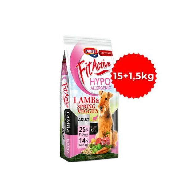 Panzi FitActive ORIGINALS Adult Hypoallergenic Lamb & Spring Veggies 15+1,5kg darček