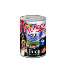 Panzi FitActive Adult Dog konzerva s kačicou a husou 415g