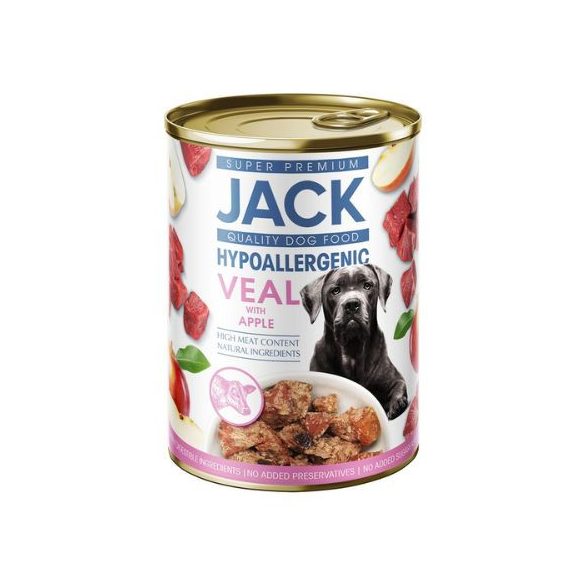 Jack hypoalergénna paštéta 400g s teľacím mäsom a jablkom