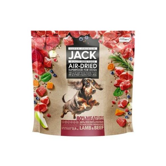 Jack AirDried suché krmivo, jahňacie–hovädzie 2,5 kg