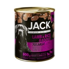   Jack konzerva pre psov ragú s jahňacím mäsom a ryžou 800g
