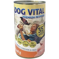 Dog Vital konzervy turkey, chicken & rice 1240g