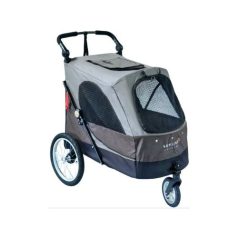   Petstro Skyline psí kočík, veľkosť L, do 45 kg – Hnedá / Tmavosivá