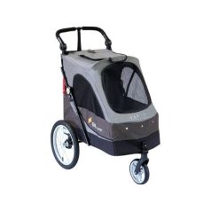   Petstro Safari psí kočík, veľkosť M, do 30 kg – Hnedá / Tmavosivá