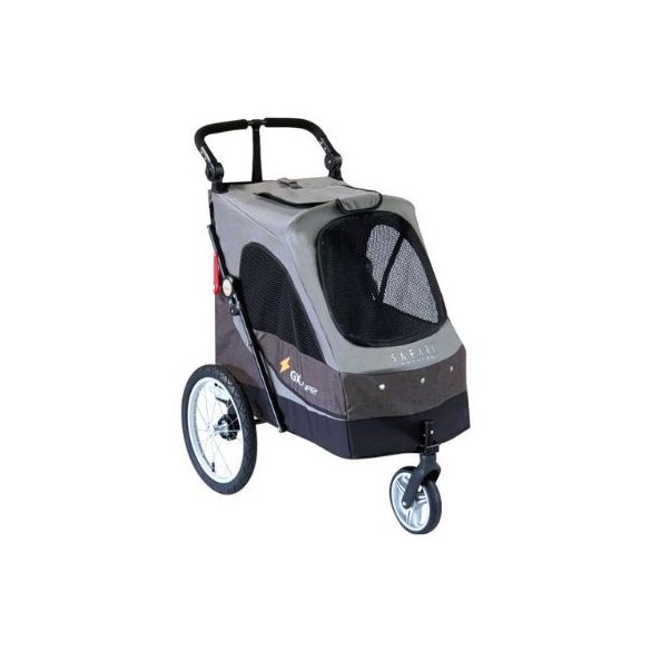 Petstro Safari psí kočík, veľkosť M, do 30 kg – Hnedá / Tmavosivá