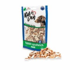   KidDog Krmivo pre psov Králikový sendvič Mini Pamlsky 80 g