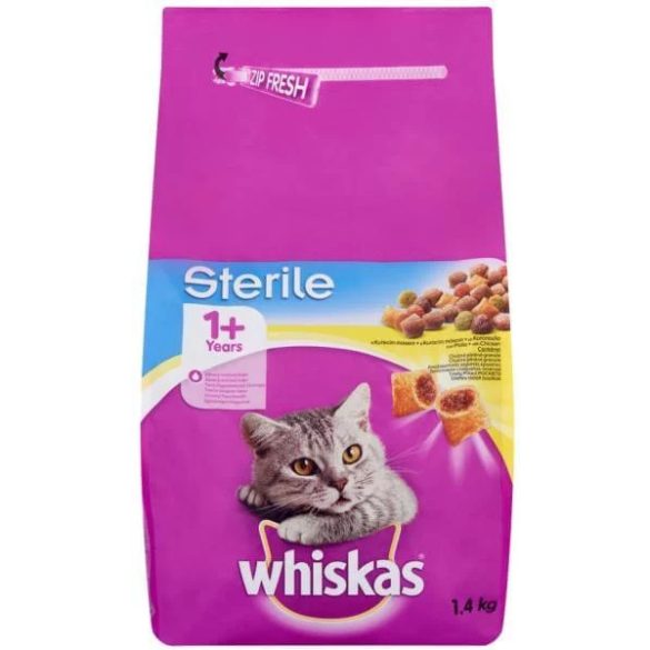 Whiskas suché krmivo pre sterilizované mačky s kuracím mäsom