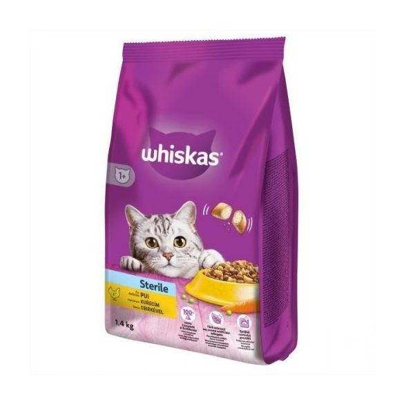 Whiskas suché krmivo pre sterilizované mačky s kuracím mäsom