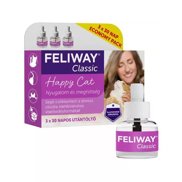 Feliway Classic náhradná náplň pre mačky 3×48 ml