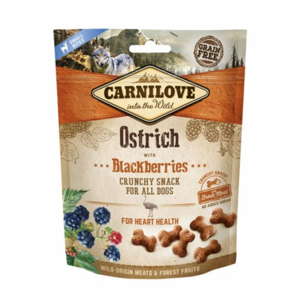 CarniLove Dog Crunchy Snack Ostrich with Blackberries with fresh meat 200 g