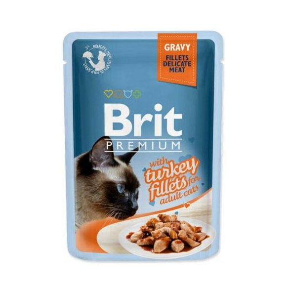 Brit Premium Cat Delicate Fillets in Gravy with Turkey 4x85g