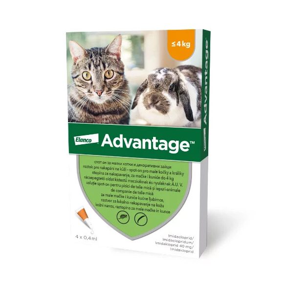 Advantage Spot-on pre mačky 0,4 ml (do 4 kg) 4x