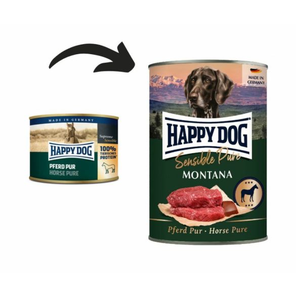 Happy Dog Montana Pur Konské Mäso konzervy 24x 800g