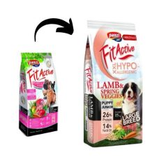   Panzi FitActive Puppy & Junior Lamb, Apple & Rice XXL 15kg krmivo pre psov