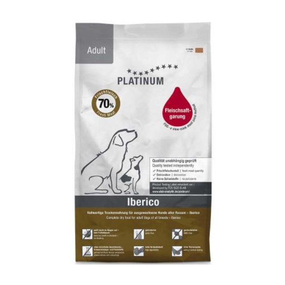 Platinum Natural Adult Iberico & Greens 2×5kg krmivo pre psov
