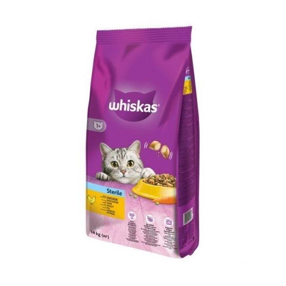 Whiskas suché krmivo pre sterilizované mačky s kuracím mäsom